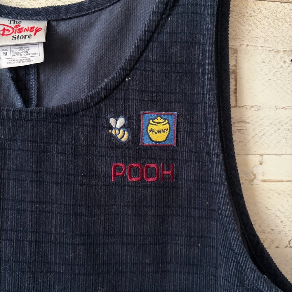 Disney vintage y2k Winnie the pooh adult women’s medium corduroy velour jumpsuit - Picture 4 of 4